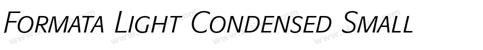 Formata Light Condensed Small Caps & Oldstyle Figures字体转换